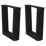 Set di 2 gambe regolabili per tavolino da caffè 30 x 31 cm design moderno con piedini per la stabilità acciaio nero 02_0056888
