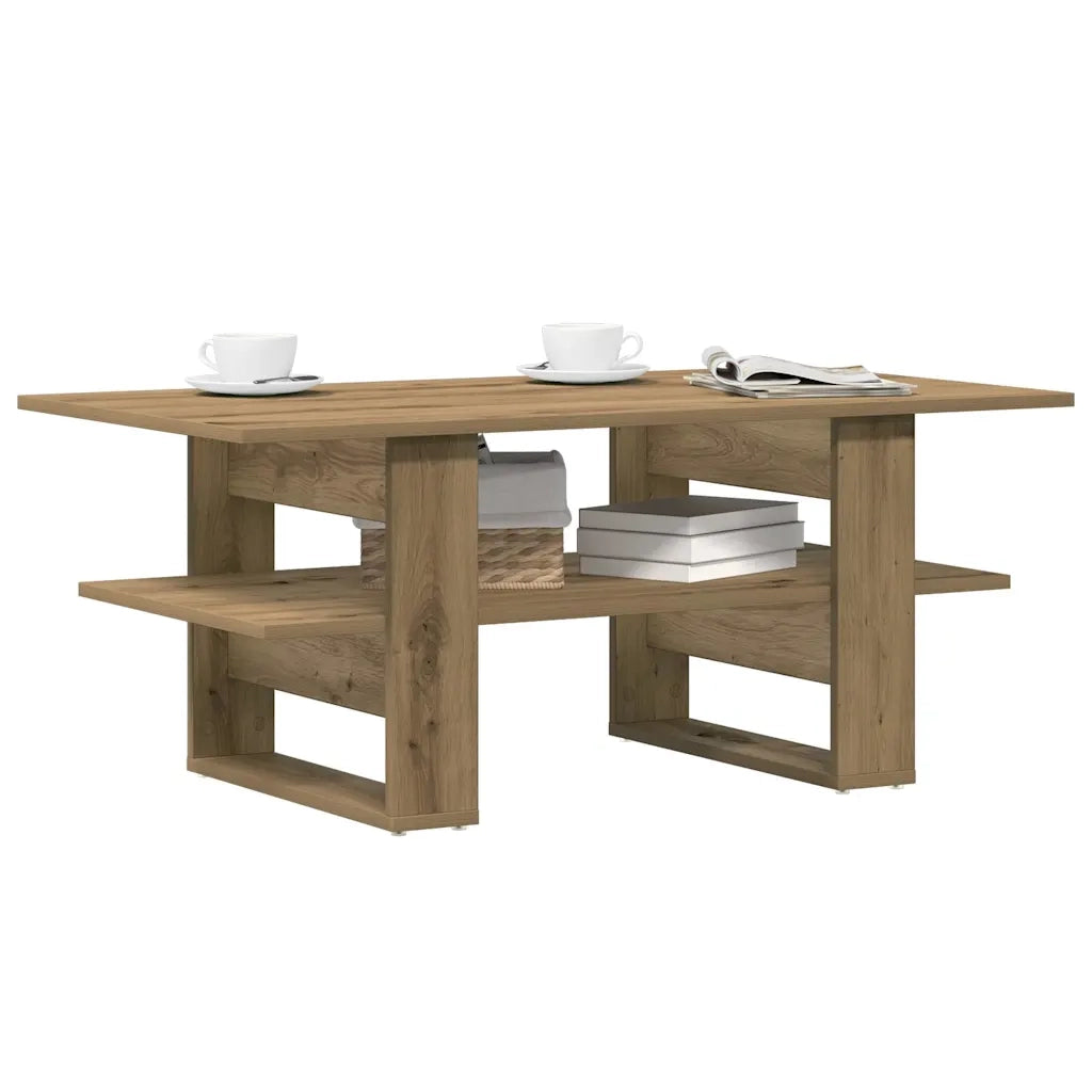 Tavolino Salotto-Tavolino da soggiorno-Tavolo Rovere Artigianale 102x55x42 cm Multistrato 322273