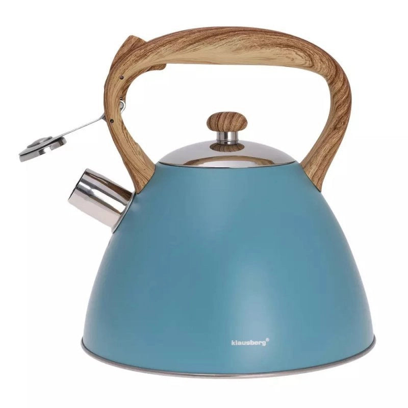 Klausberg KB-7263 Bollitore a fischio in acciaio inossidabile smeraldo da 3 litri