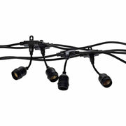 Catena luci esterno 10m 10xE27 IP44 nera Eko-Light EKO6918