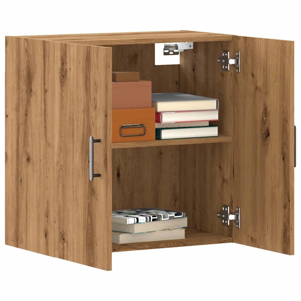 Armadietto a Muro | Mobile a Parete Rovere Artigianale 60x31x60 cm in Truciolato