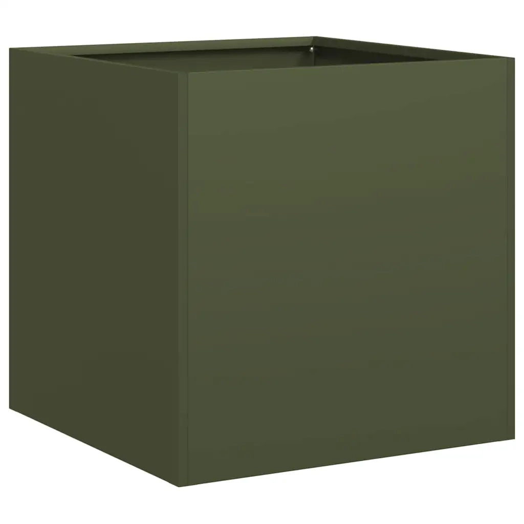 Fioriera Verde Oliva 40x40x40 cm in Acciaio Laminato a Freddo 860664