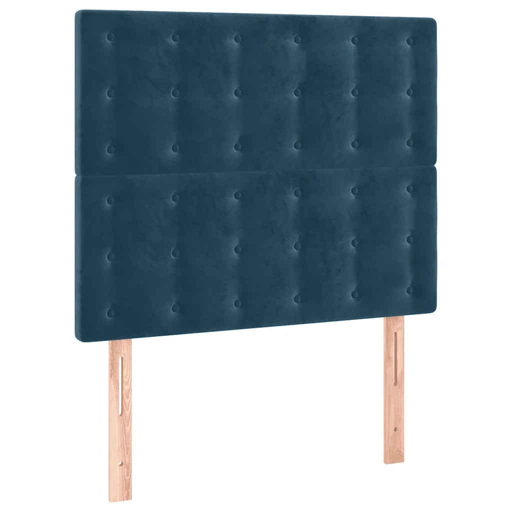 Testiera a LED Blu scuro 80x5x118/128 cm in Velluto 3122892