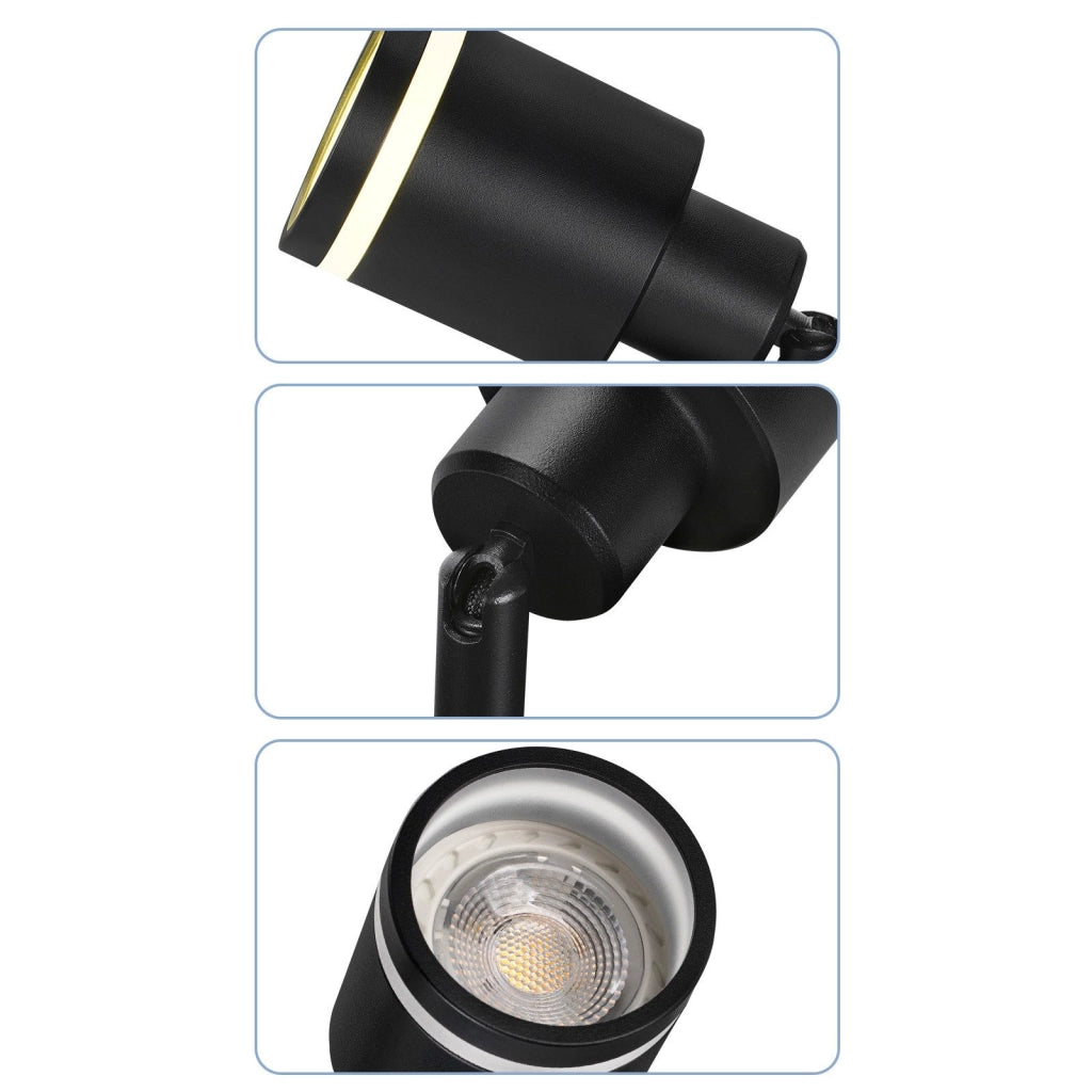 ZMH Faretto da soffitto neri 4 luci GU10 metallo orientabili moderni per camera letto sala pranzo senza lampadina
