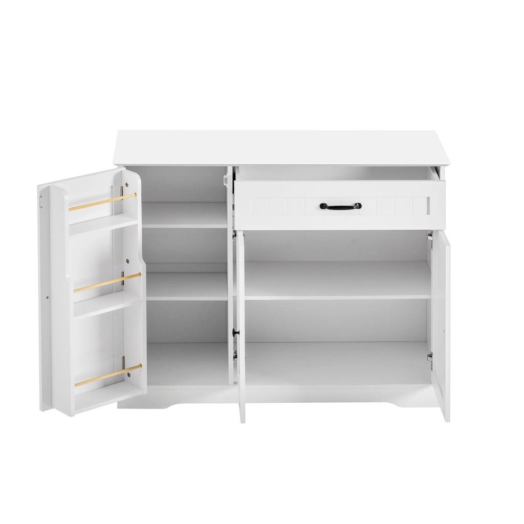 Credenza moderna elegante - Zephmum - 3 ante 1 cassetto - Bianco