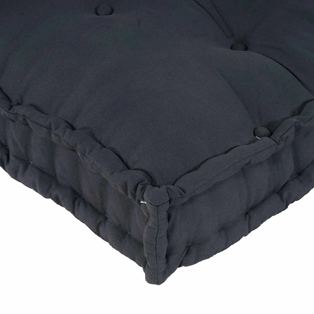 Cuscino per Divano 3 pz-Set di 3 Cuscini per Sofa Antracite Tessuto