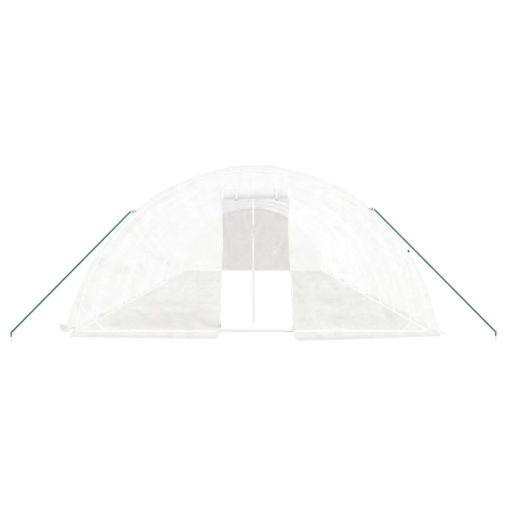 Serra con Telaio in Acciaio Bianco 60 m² 12x5x2,3 m 3188098