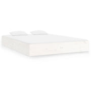 Letto matrimoniale | Letto per adulti | Giroletto Bianco in Legno Massello 120x200 cm