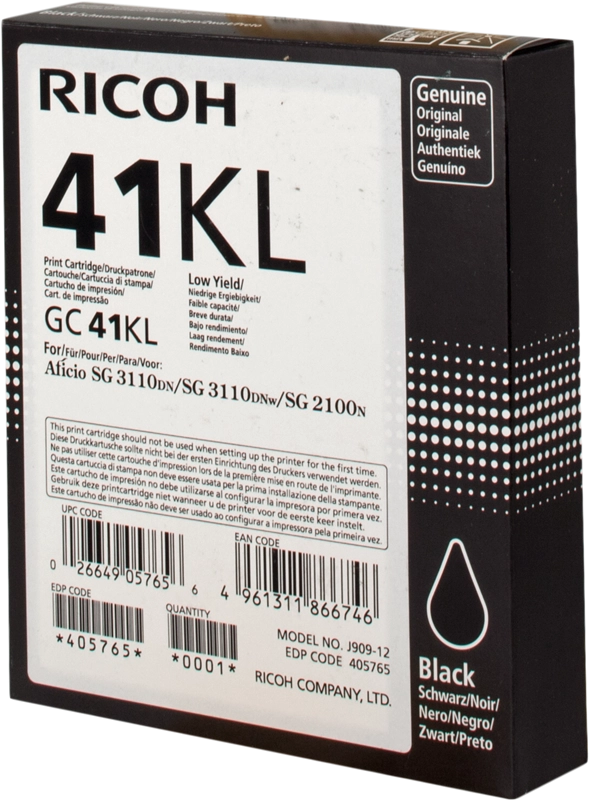 Ricoh 405765 cartuccia d'inchiostro 1 pz Originale Nero
