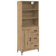 Credenza | Madia | Buffet da pranzo | Armadio da pranzo con cassetto Rovere artigianale 69,5 x 34 x 180 cm