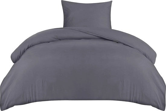 Set di coperte da letto 135 x 200 cm - coperta da letto 135 x 200 cm + 1 cuscino coprente 50 x 75 cm - grigio