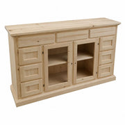 Madia credenza in legno 2 porte 9 cassetti grezzo l.160 p.45 h.95 (984) - Mobili 2G