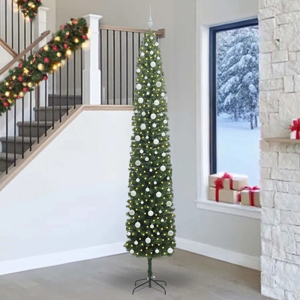 Albero di Natale artificiale con 300 LED Verde 270 cm 3394981