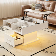 Tavolino da Caff¨¨ con LED e Piano Alzabile ¨C MINIMAL ¨C Moderno, Soggiorno