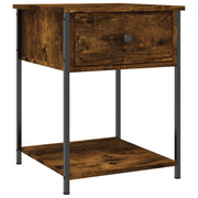 Comodino | Armadio da Notte | Mobiletto da notte Rovere Fumo 44x45x58 cm in Legno Multistrato