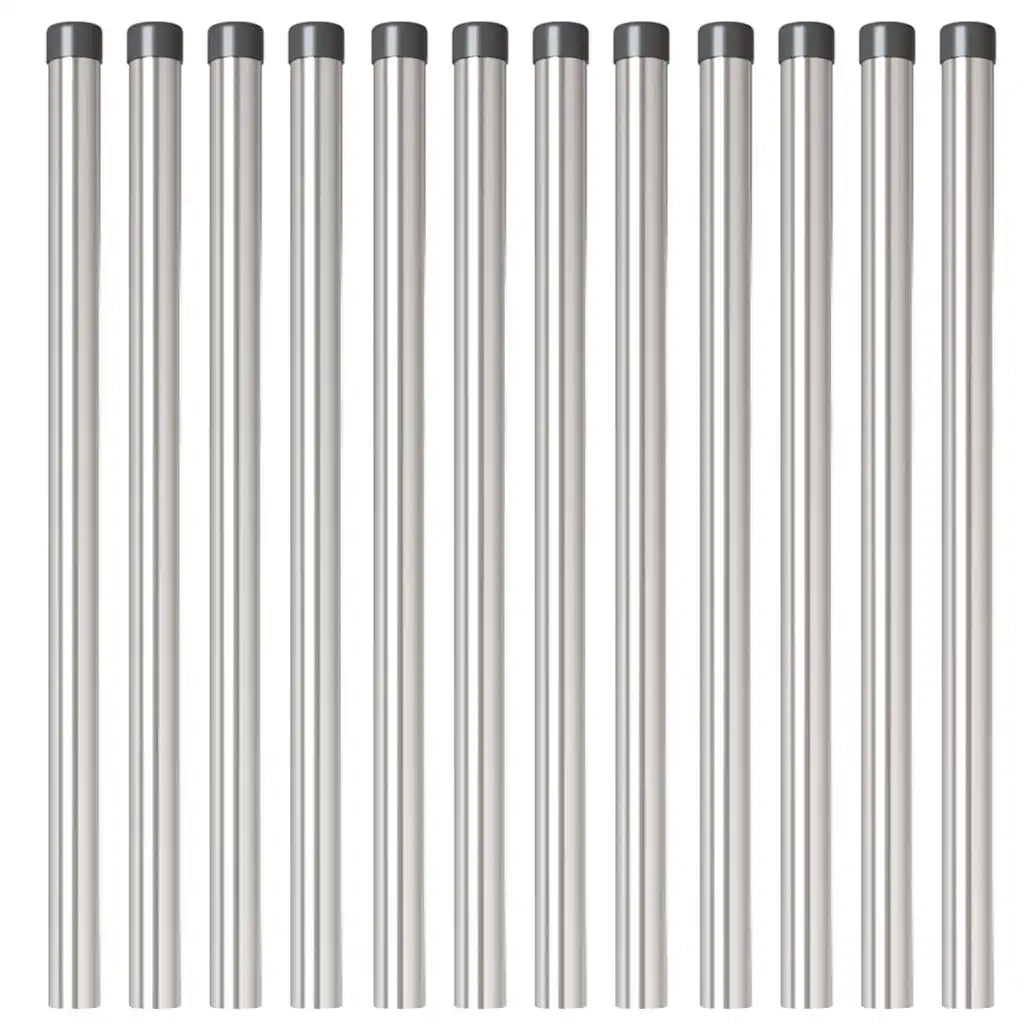 Palo della recinzione 12 pz Argento 60 cm CFW5822624
