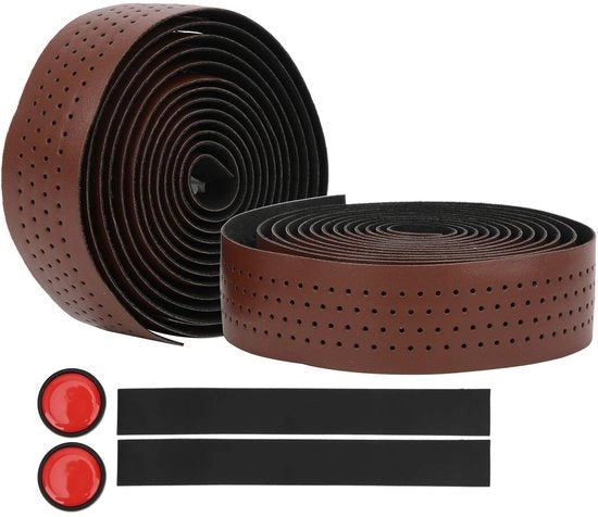 Manubri di guida antiscivolo per bicicletta - 2 pezzi - Cintura di guida in PU/EVA - Respirante - Morbida/Duratura - Assorbimento di shock - Cinturino di guida 

Modello: 
PU-leer/EVA-stuurriem 
Ademend 
Zacht/Duurzaam 
Schokabsorberend 
Stuurband