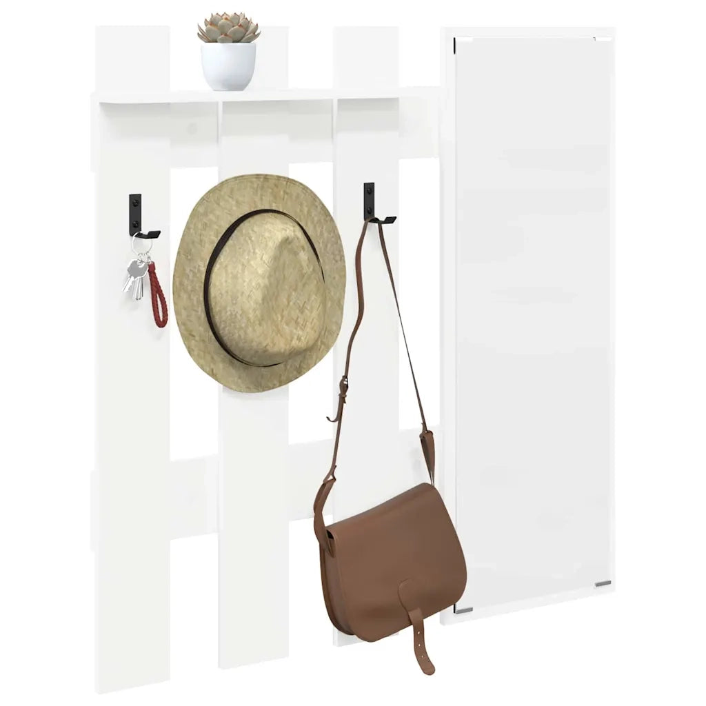 Appendiabiti a muro Bianco 100 x 10 x 100 cm Legno multistrato CFW2405182