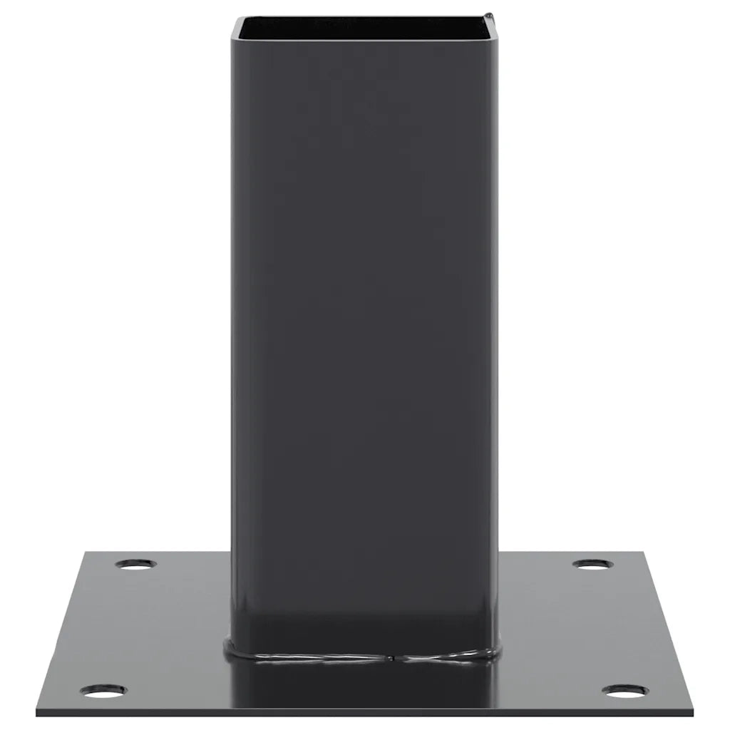 Basi per Pali Quadrati 12 pz 61x61mm Acciaio Verniciato Polvere