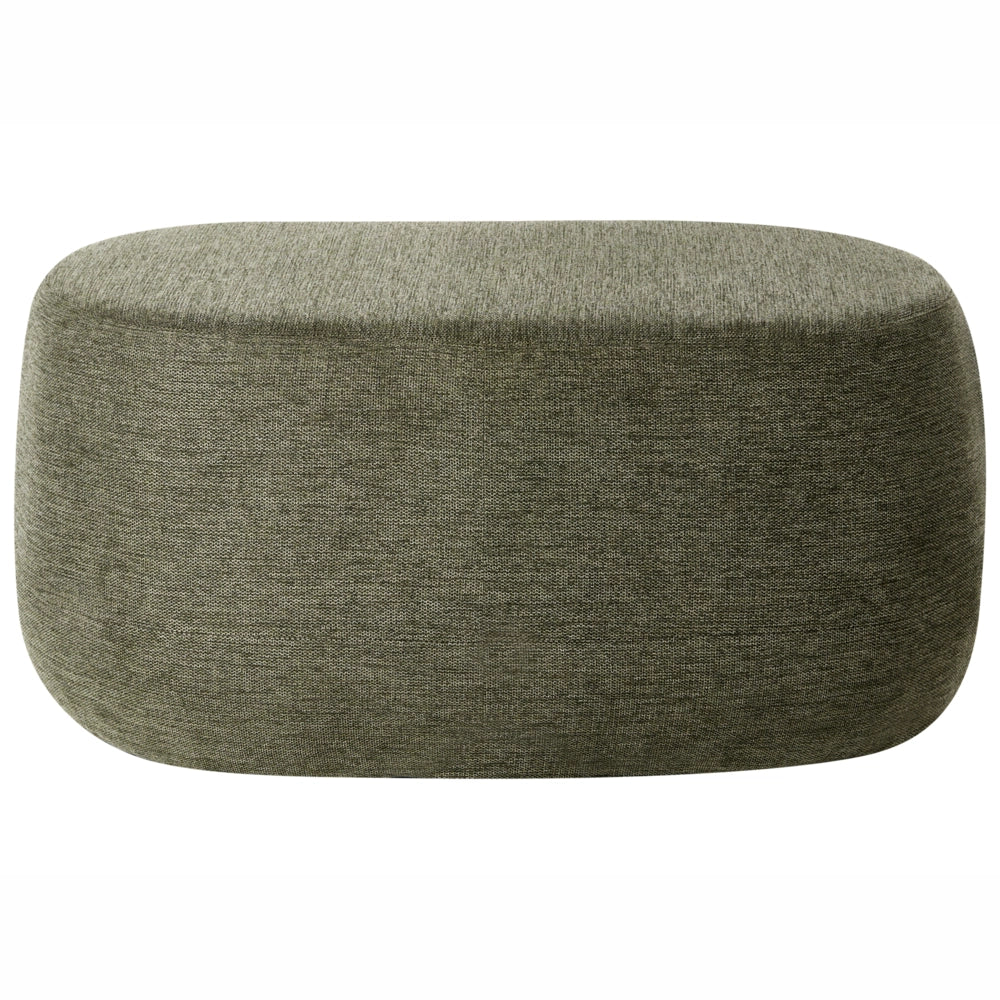 Panca imbottita in tessuto color verde scuro Pouf da letto Pouf da salotto Pouf da camera da letto