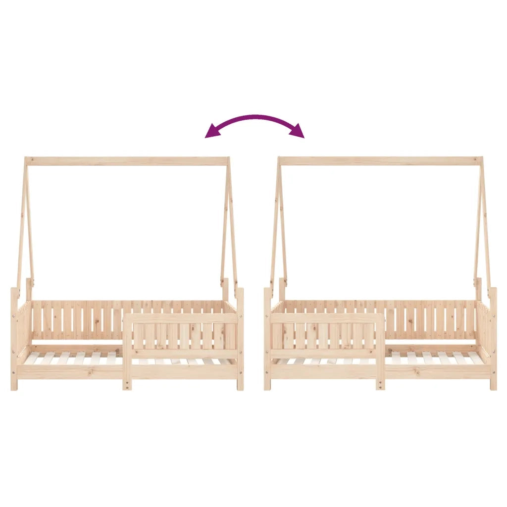Giroletto per Bambini 70x140 cm in Legno Massello di Pino 834501