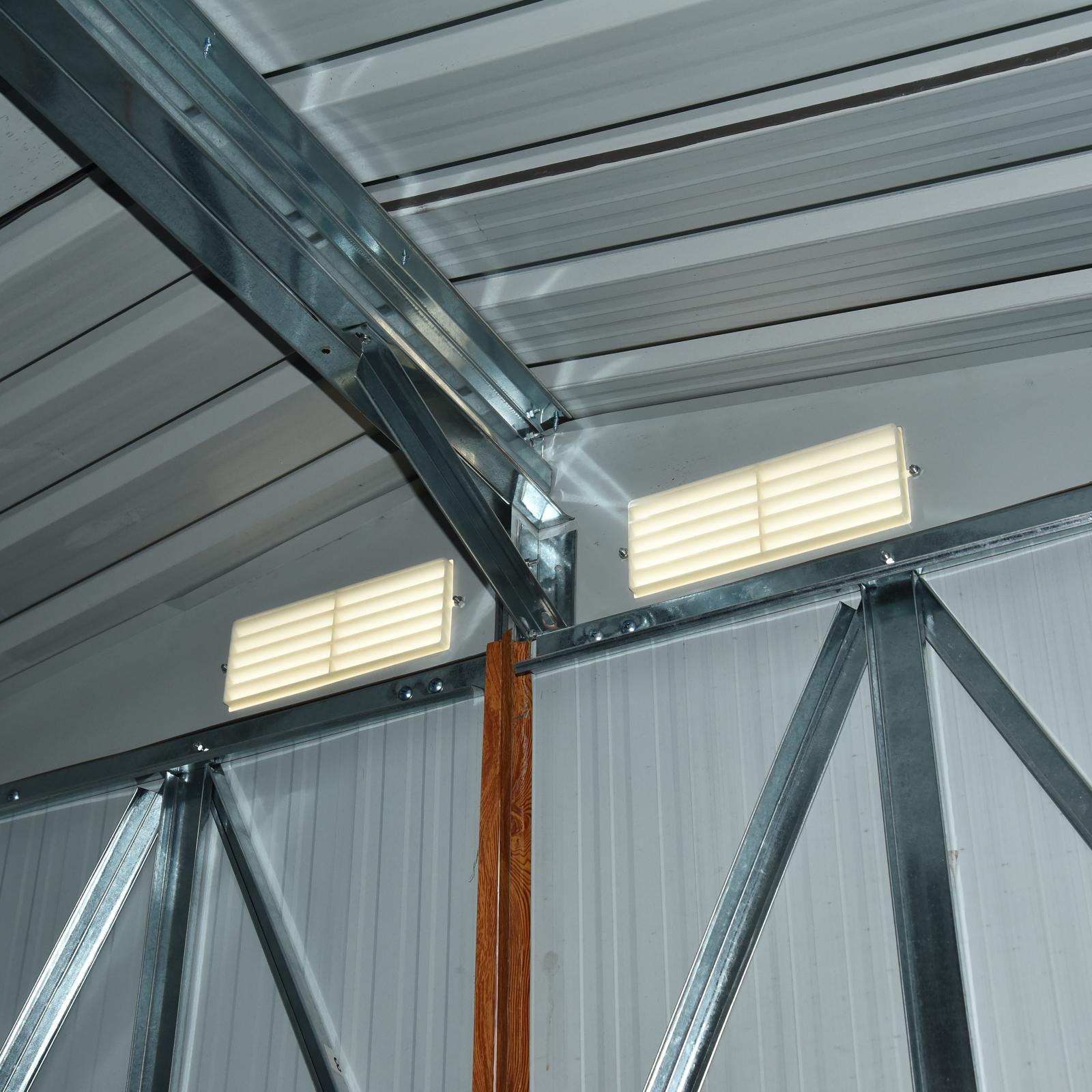 Casetta Box da Giardino 197,5x160x178-201 cm in acciaio e Polipropilene Marrone