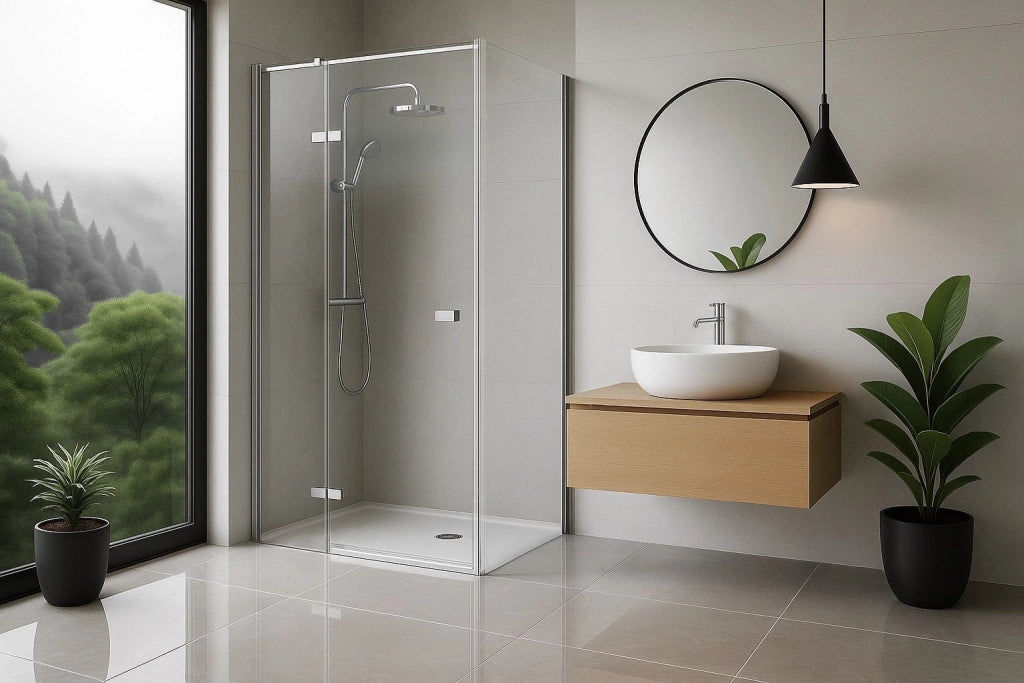 Cabina Doccia Rea Atlas 90x80 Chrome sinistra