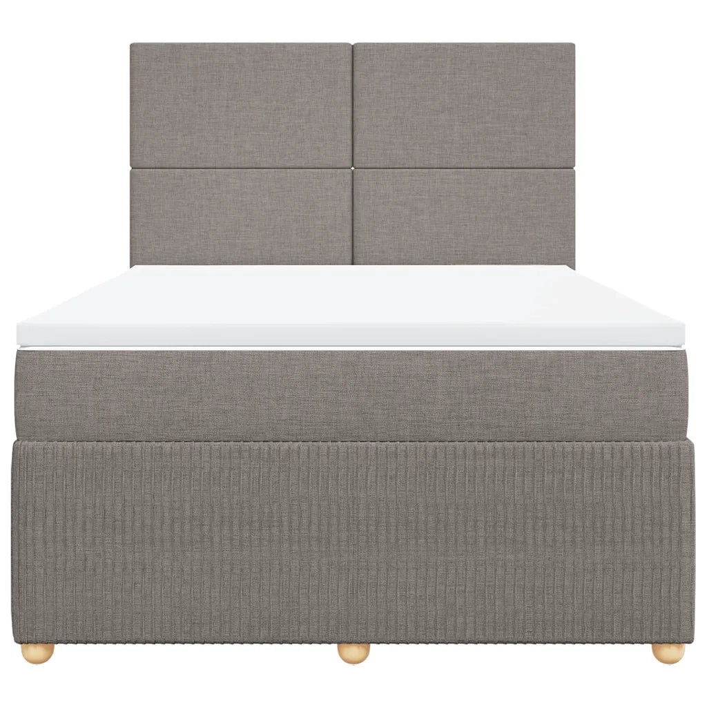 Giroletto a Molle con Materasso Tortora 160x200 cm in Tessuto 3292104