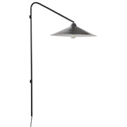 Lampada da parete con paralume a campana in metallo nero per soggiorno e camera da letto in stile industriale moderno