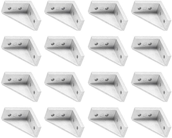 Connettori angolari in alluminio - 16 pezzi - Corrosione resistente - Serie 2020/2040 - 4 fori di montaggio - Realizzati per durata - Connettori angolari