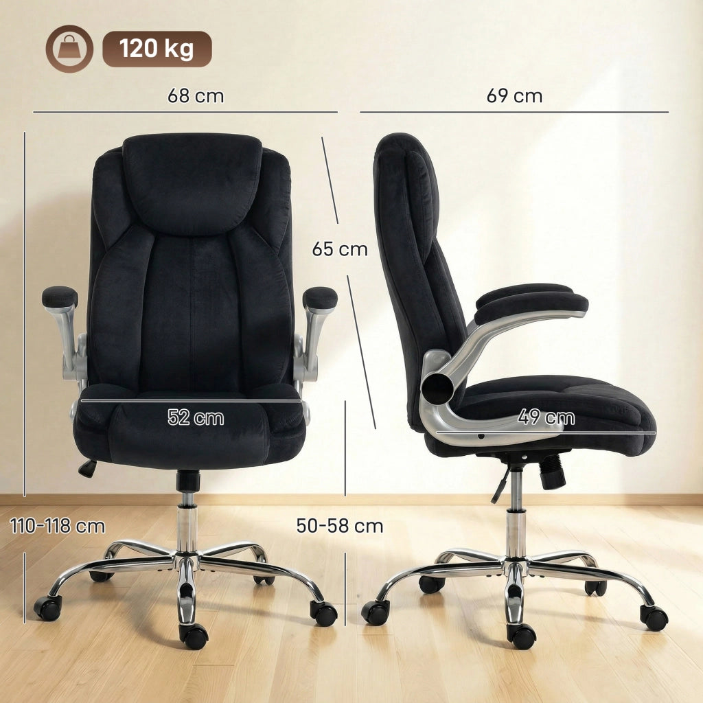 Sedia da Ufficio Ergonomic ¨C zephmum ¨C Schienale Alto, Braccioli Regolabili, Altezza Regolabile, Nero