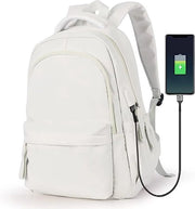 Borsa per Laptop per Donna, Borsa per Uomo, Borsa per Scuola per 15,6 Pollici con Porta USB, Impermeabile Borsa per Scuola, Borsa Leggera e Impermeabile per il Lavoro