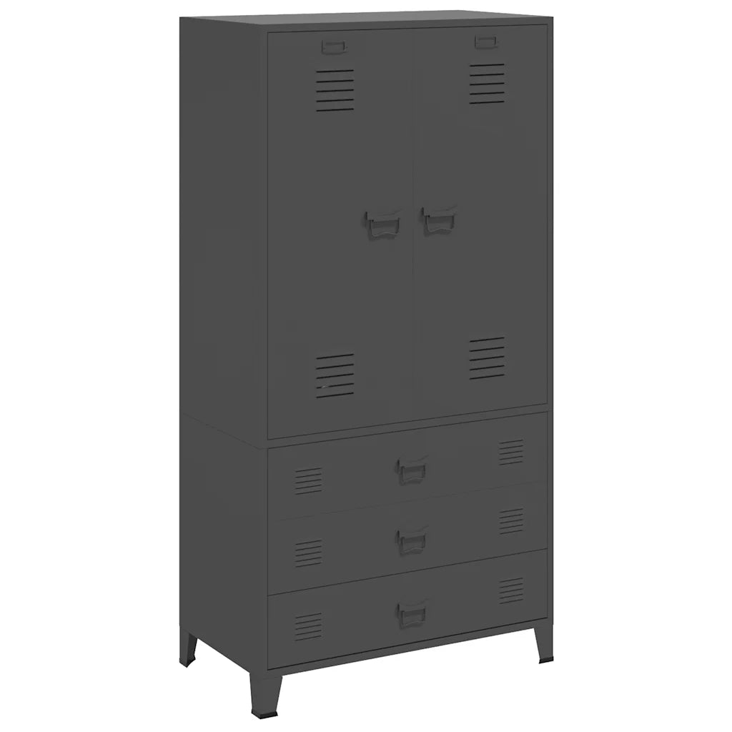 Armadio Antracite Industriale 90x50x180 cm in Metallo