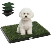 Toilette per Cani con Erba Sintetica Lavabile ¨C Zephmum ¨C 63x50.5 cm Nero+Verde