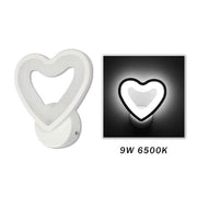 Trade Shop - Applique Led A Cuore 6w Lampada A Parete Lumetto Luce Fredda Calda Naturale E28 - -bianco Freddo      -