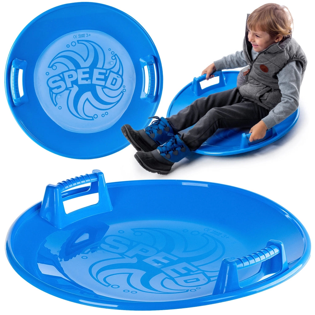 KADAX Sled Downhill Slider Piastra scorrevole per neve Rotonda Velocità Maniglie da 65 cm