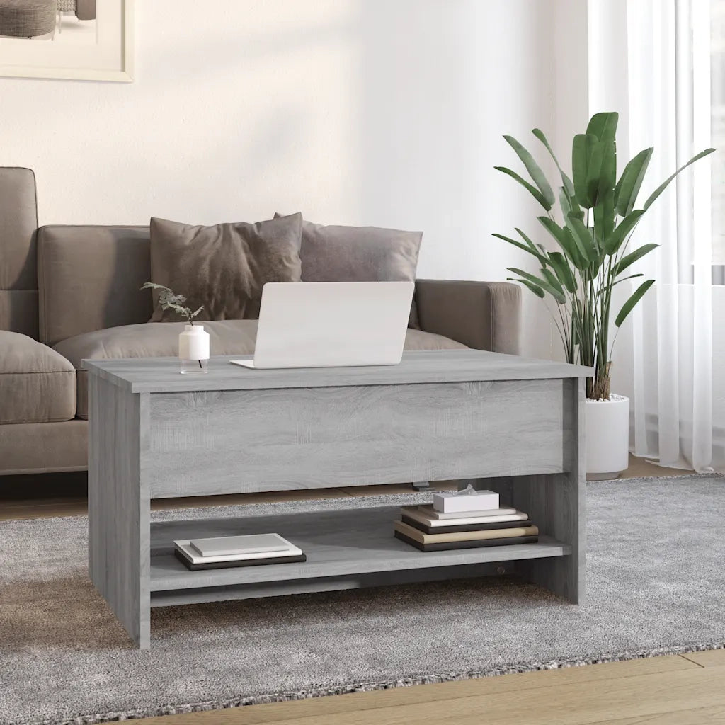 Tavolino da Salotto Grigio Sonoma 80x50x40 cm Legno Multistrato 819297