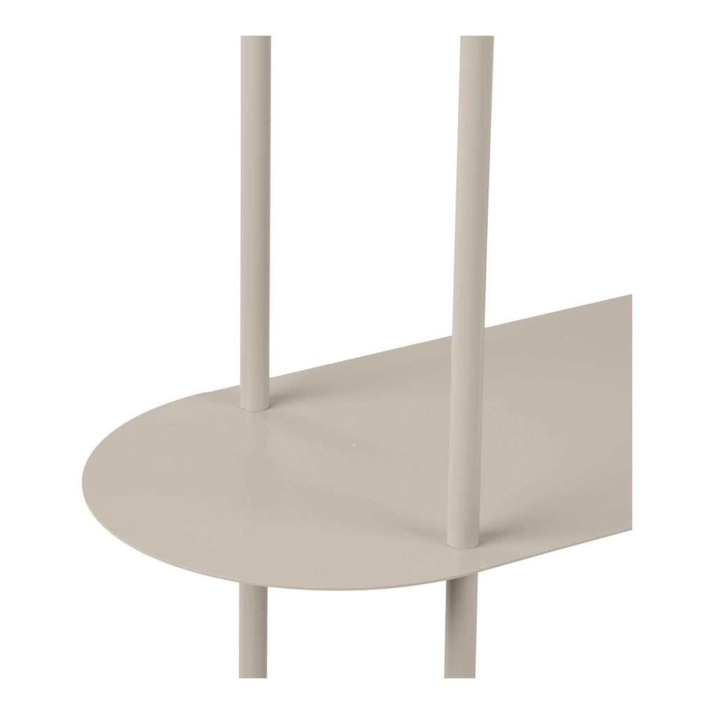 Libreria Rieti, Beige, Metallo, 118x31x97 cm