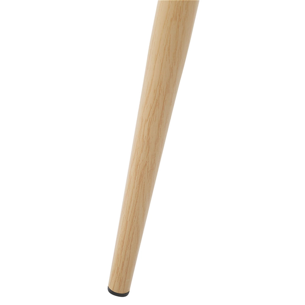 Set di 2 sedie da pranzo grigio sintetico sedile in legno chiaro gambe in metallo aperto netto indietro moderno soggiorno stile scandinavo