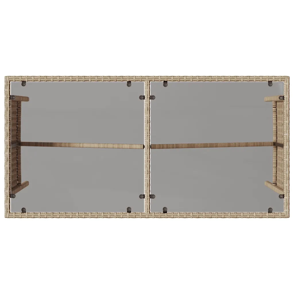 Set da Pranzo da Giardino 3 pz con Cuscini Beige in Polyrattan 4104185
