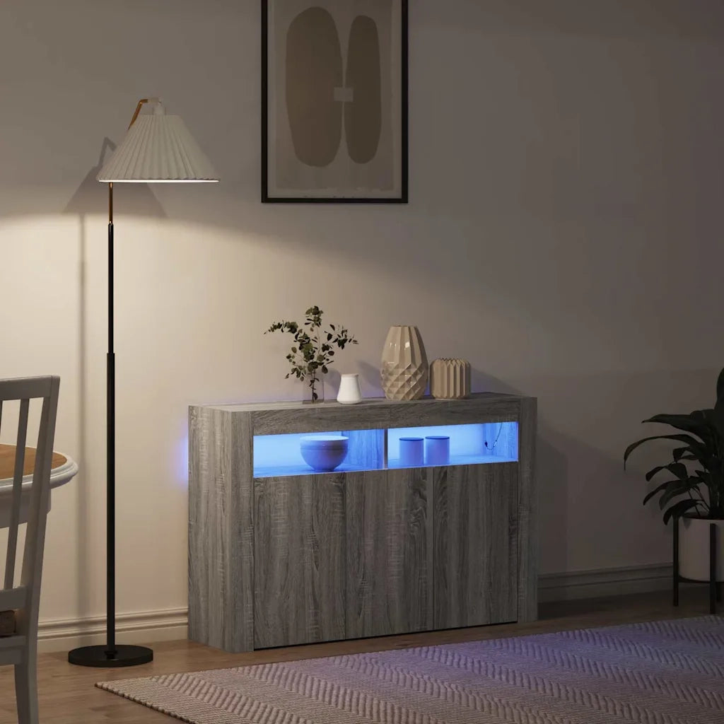 Credenza | Madia | Buffet da pranzo | Armadio da pranzo Grigio Sonoma 116 x 30 x 75 cm Legno multistrato