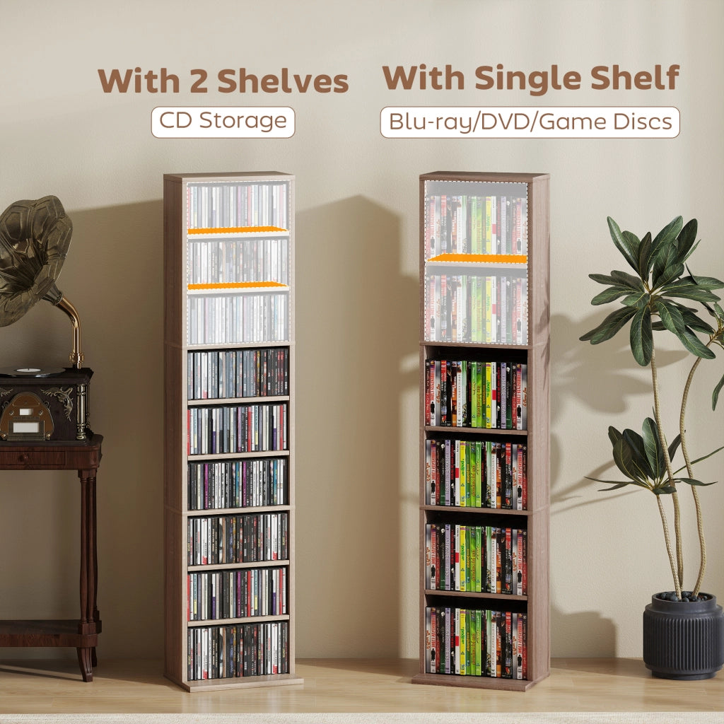 Libreria per CD DVD ¨C Xylo ¨C legno naturale, 260 CD, 33x24x140 cm