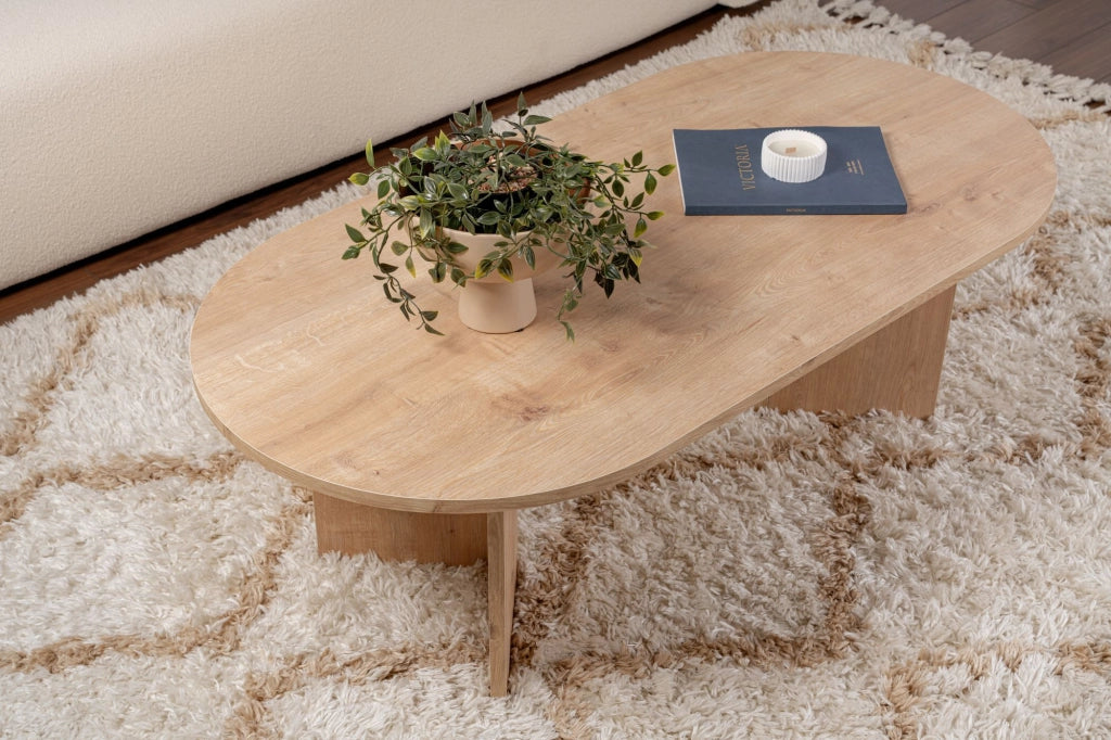 Tavolino da caffè in legno "Sand" - 60 x 119 x 40 cm - Rovere Zaffiro