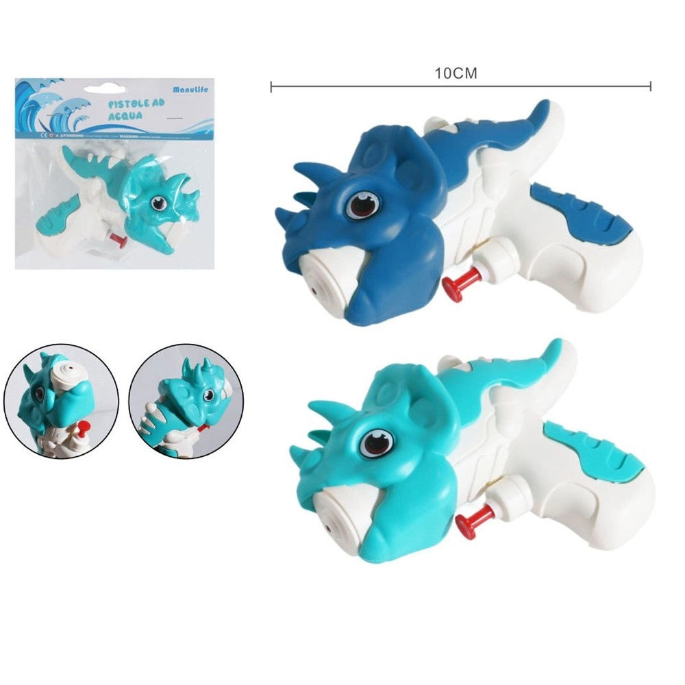 Trade Shop - Pistola Ad Acqua A Forma Di Dinosauro Plastica 10cm Gioco Divertente Per Bambini 618569 -
