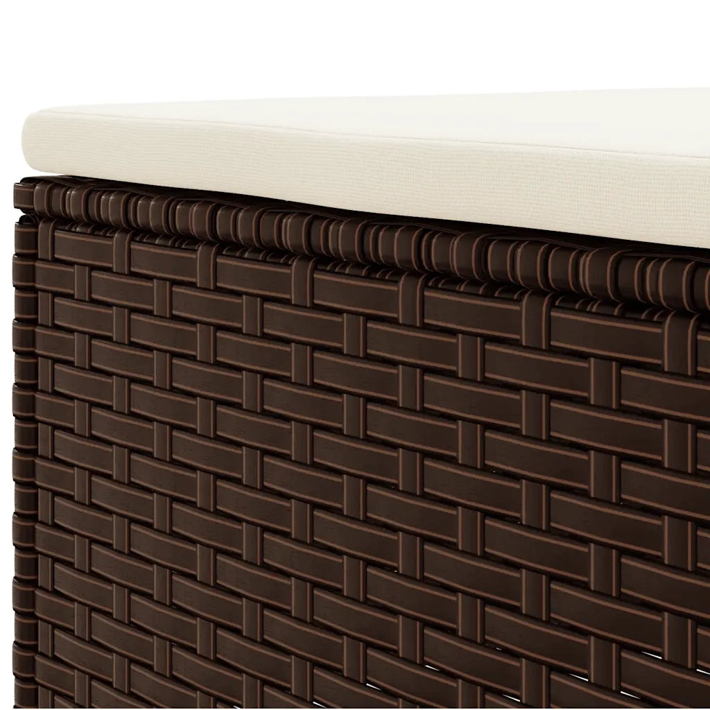 Set Divani da Giardino 7 pz con Cuscini in Polyrattan Marrone
