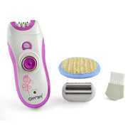 Trade Shop - Epilatore Depilatore Rasoio Donna Silkepil 3in1 Gambe Corpo 2 Lame Scrub 3056 -