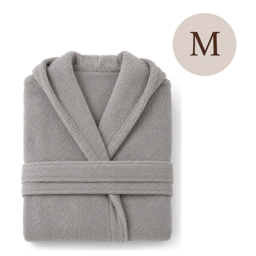Satoka, Accappatoio 100% Cotone con Cappuccio, Grigio