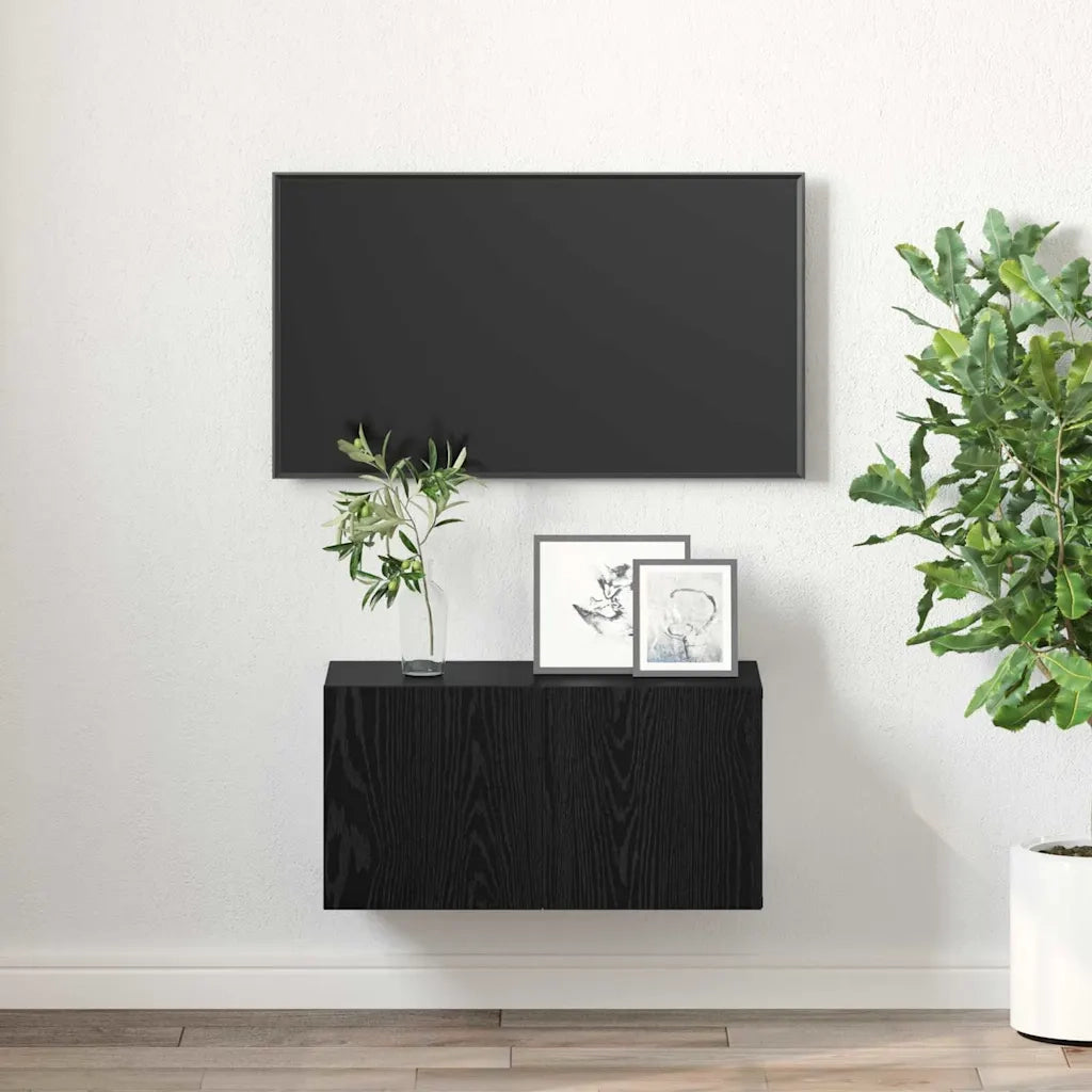 Set mobile TV Nero 60 x 30 x 30 cm Legno multistrato 875170