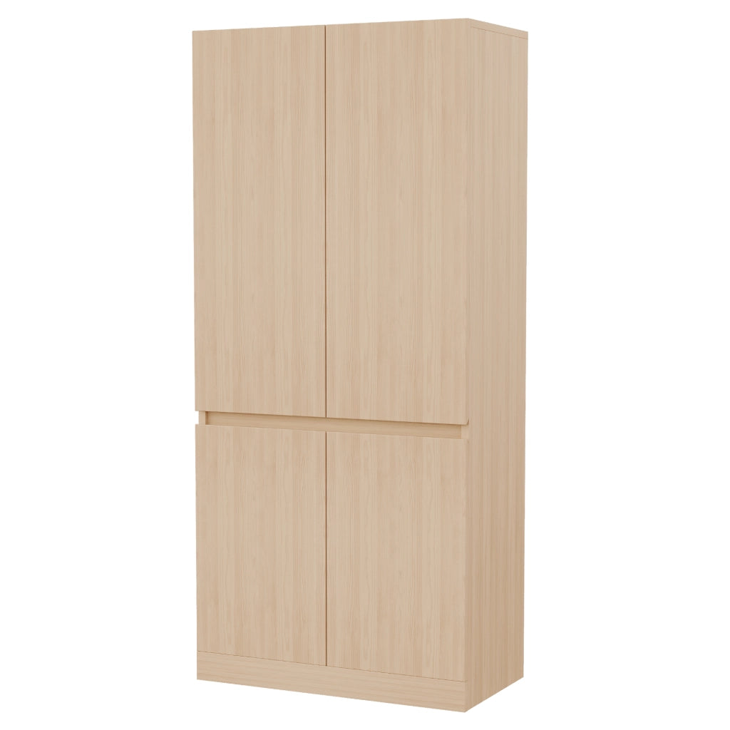 Armadio con 2 ante e ampio vano contenitore, per camera da letto, in legno, effetto legno naturale, 70 × 40 × 170 cm