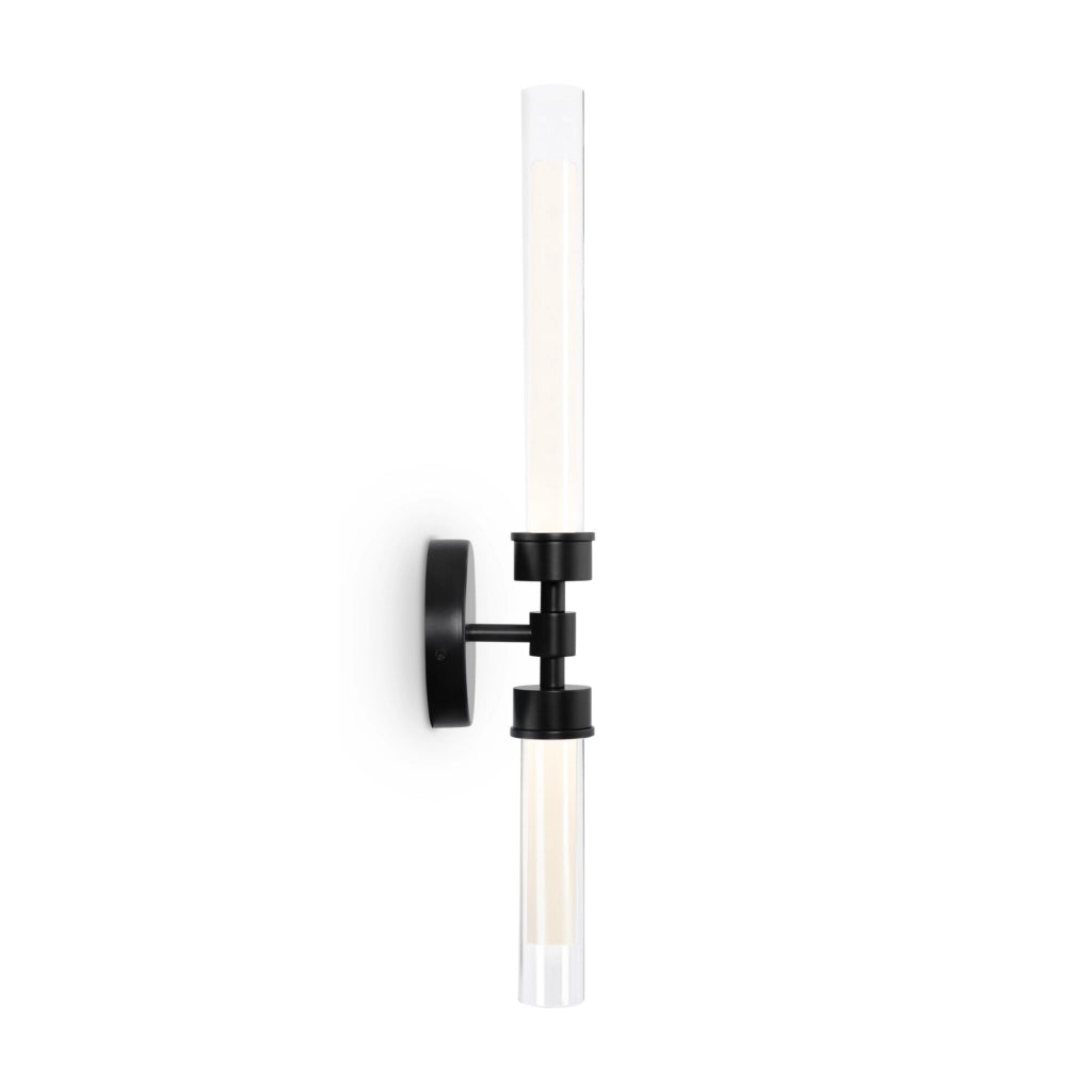 Maytoni applique moderna Stelo 1 luce LED integrato nero metallo vetro